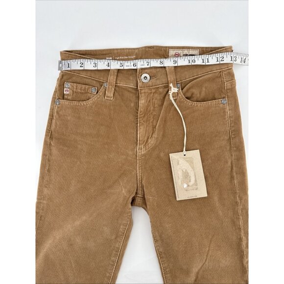AG DENIM women’s size 24 Tan camel MARI High-Rise Slim Straight Corduroy Jeans - Picture 8 of 14